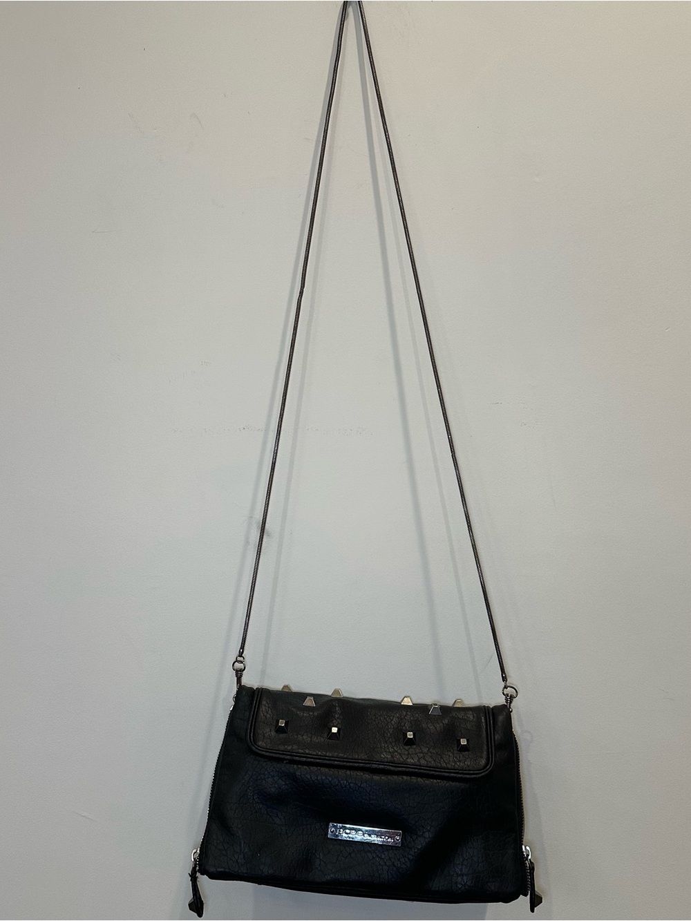BCBG Generation Black Studded Crossbody Clutch Bag